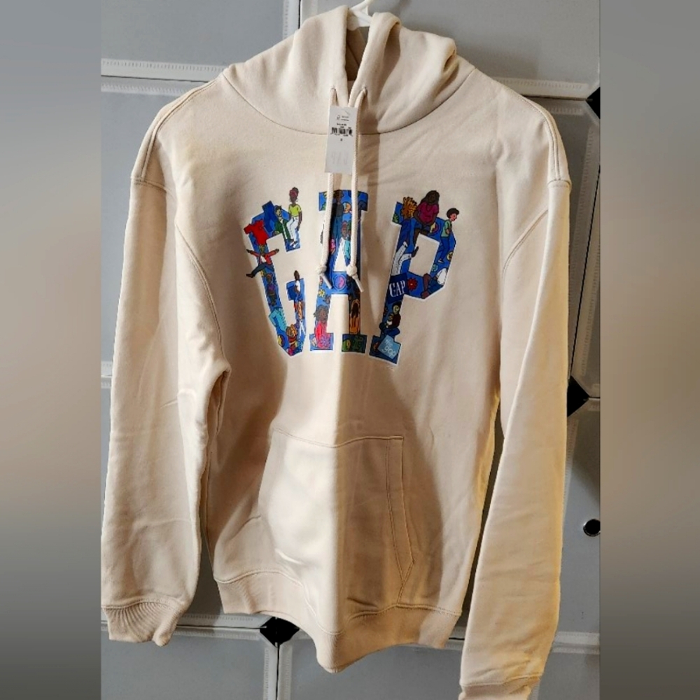 Gap Graphic Hoodie Cream/ Tan